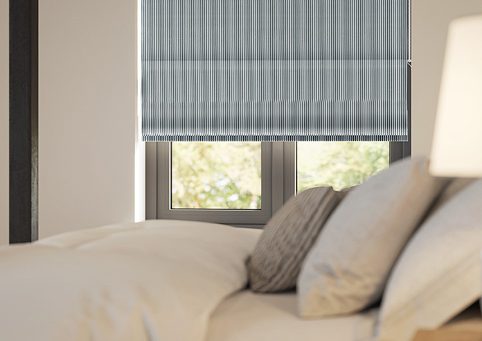 Nautical Stripes, Salt Black - Twist&Fit Roman Blind - Image 5